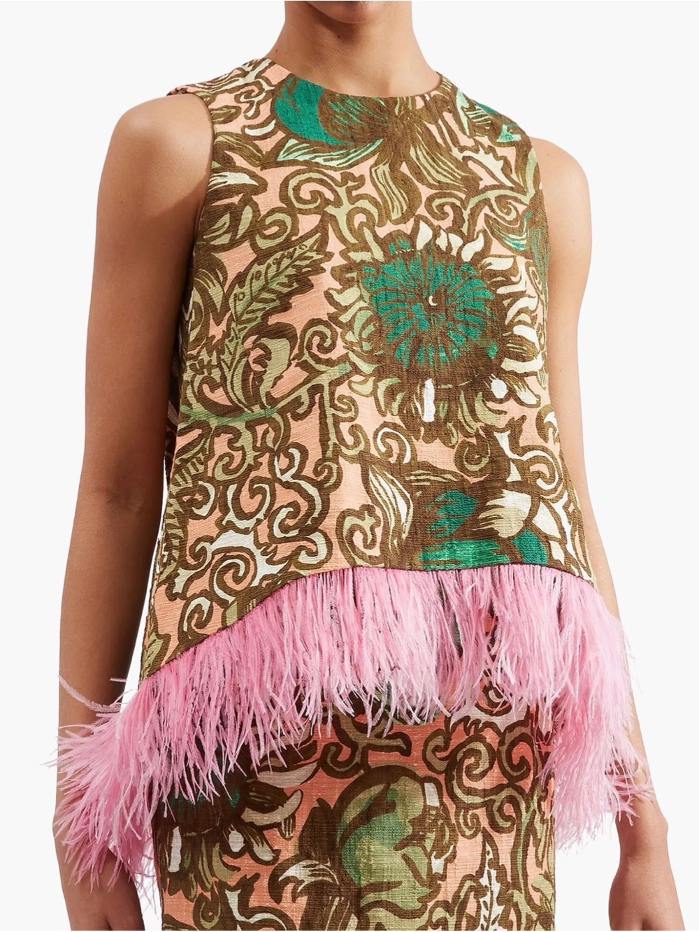 La DoubleJ La Scala Top with Feathers - size medium